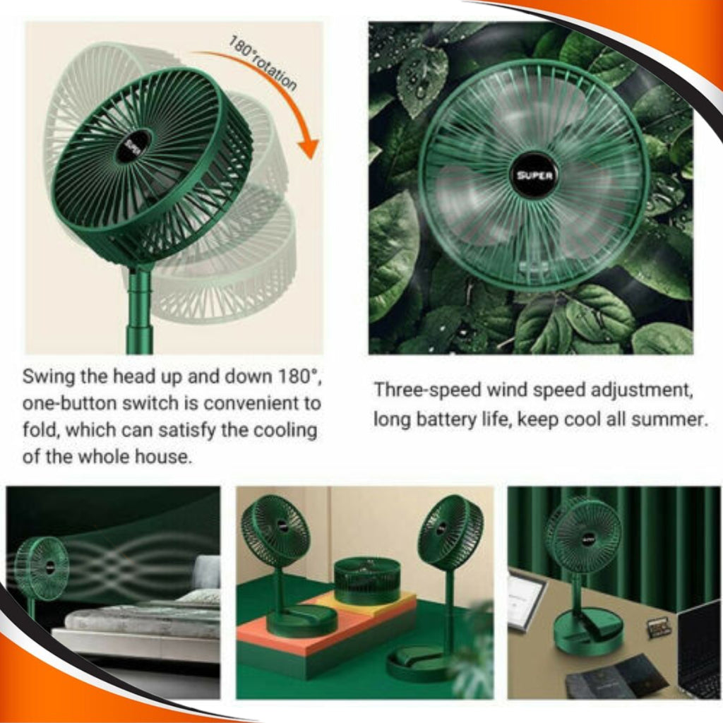 Folding Storage Net Red Fan