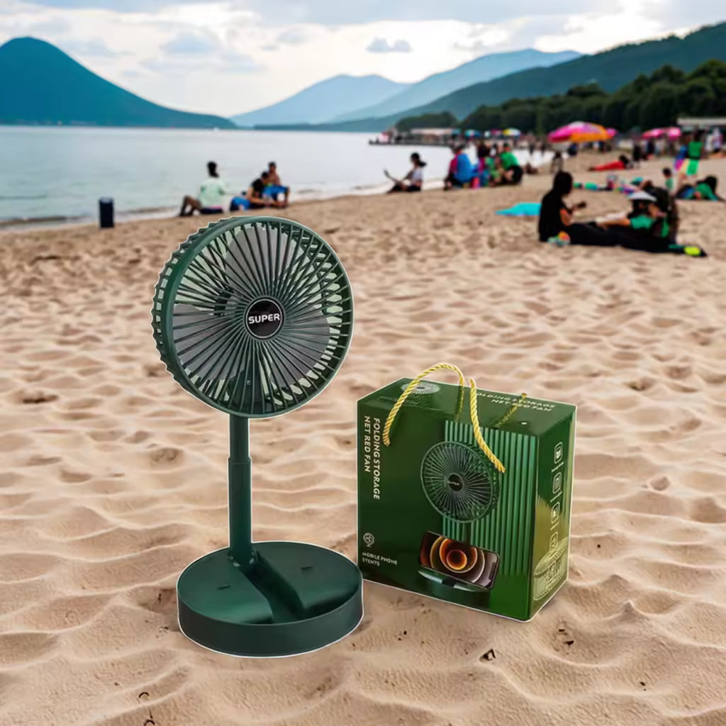 Folding Storage Net Red Fan